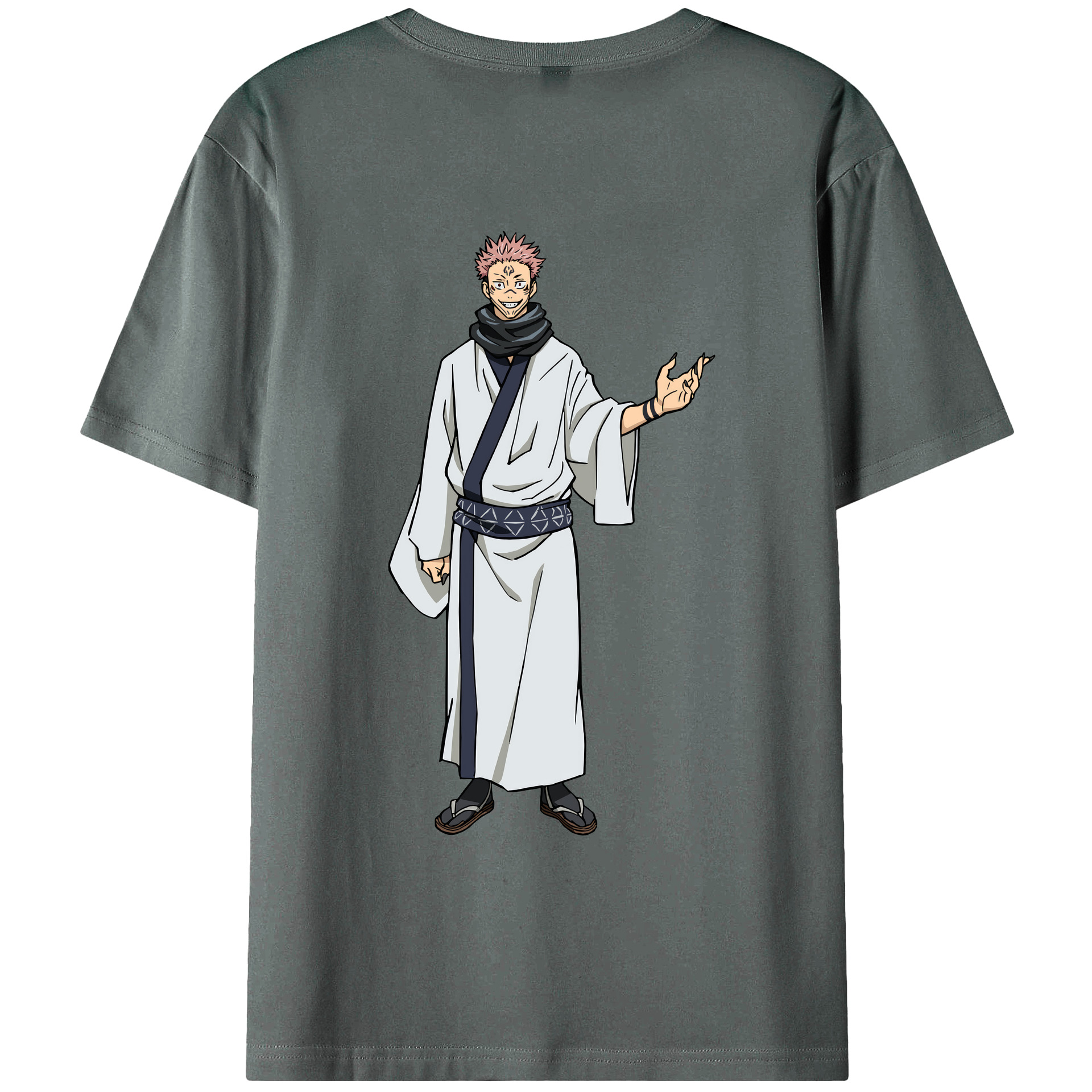 （画像用） 呪術廻戦 Jujutsu Kaisen 綿100％ メンズ半袖Tシャツ（バックプリント） 通気性